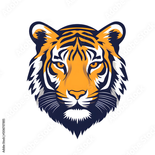 Tiger head logotype, tiger head vector illustration
