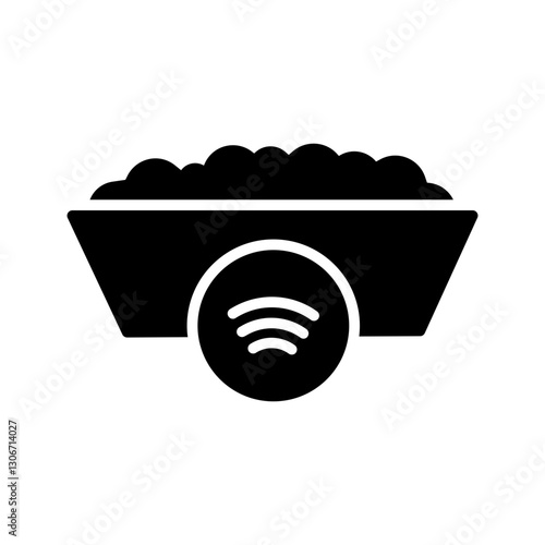 Smart Cat Litter Box Vector Icon