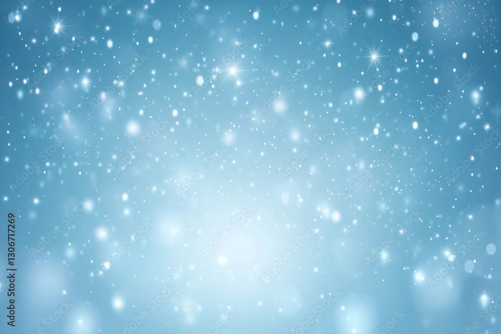 Fototapeta premium Background with falling snowflakes atmosphere winter light.