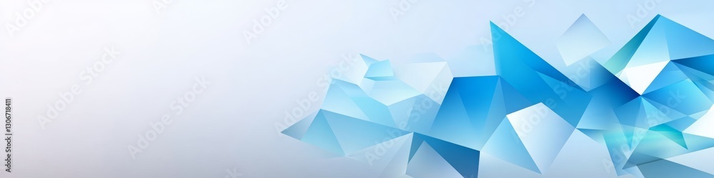 Blue Triangles Abstract Background, LinkedIn cover, copy space, AI Generated Blue Triangles Abstract Background, LinkedIn cover, copy space, AI Generated