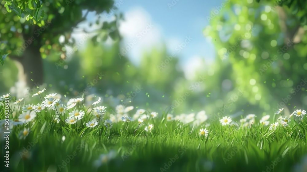 Meadow flowers green grass. Meadow flowers green grass.