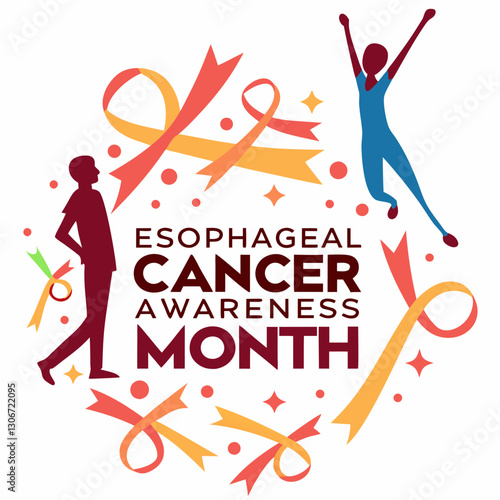 ESOPHAGEAL CANCER AWARENESS MONTH vector illustration for post design
