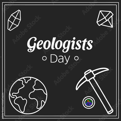GEOLOGISTS DAY vector illustration