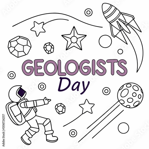 GEOLOGISTS DAY vector illustration