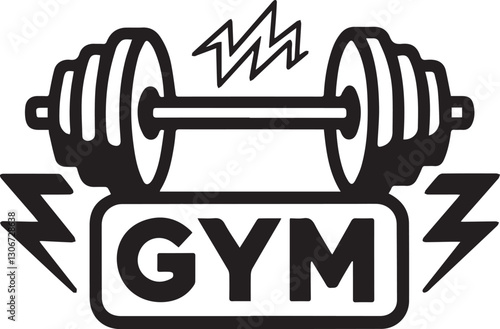 vector illustration of a dumbbell