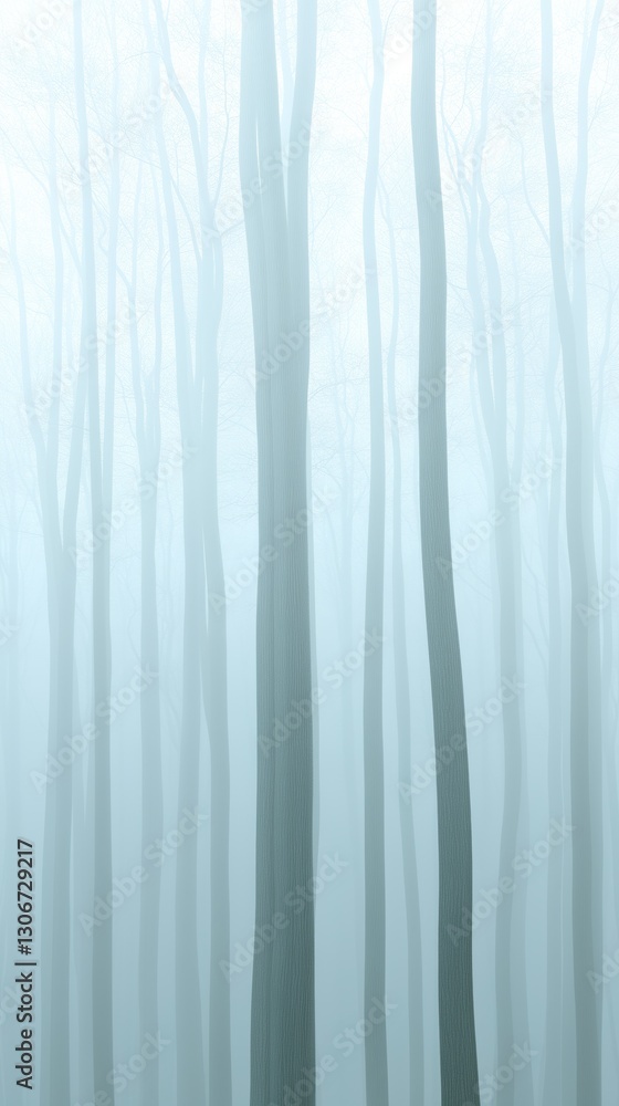 Fototapeta premium Minimalist trunk forest illustration with soft pastel tones
