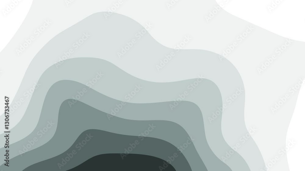 Abstract Background. Wavy curved lines. Seamless looping animation.