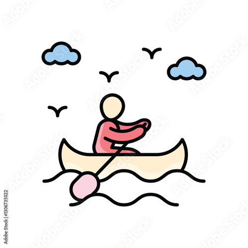 Canoe Vector icon