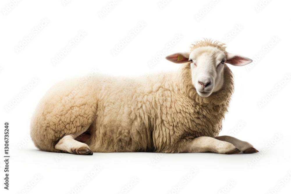 Fototapeta premium Sleeping sheep livestock animal mammal.