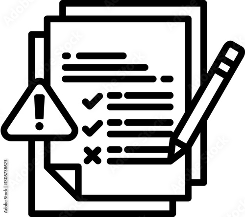 Evaluation Icon in Outline Style. Simple Vector Design. Simple Vector Outline Icon
