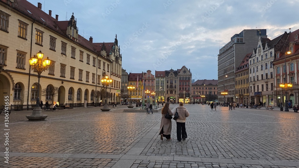 Fototapeta premium The Old Town Market Square in Wrocław is one of the most beautiful and vibrant historical squares in Poland. 
