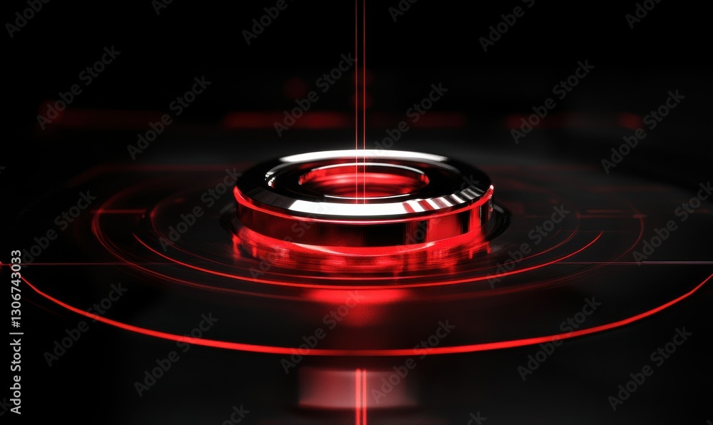 Laser precision technology in action on a black background. Laser precision technology in action on a black background.