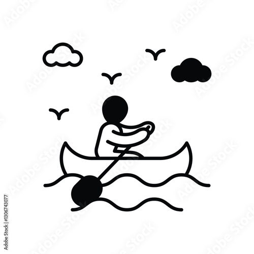 Canoe Vector icon