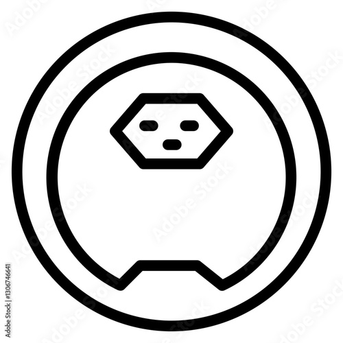 Vacuum Cleaner Robotic Line Icon