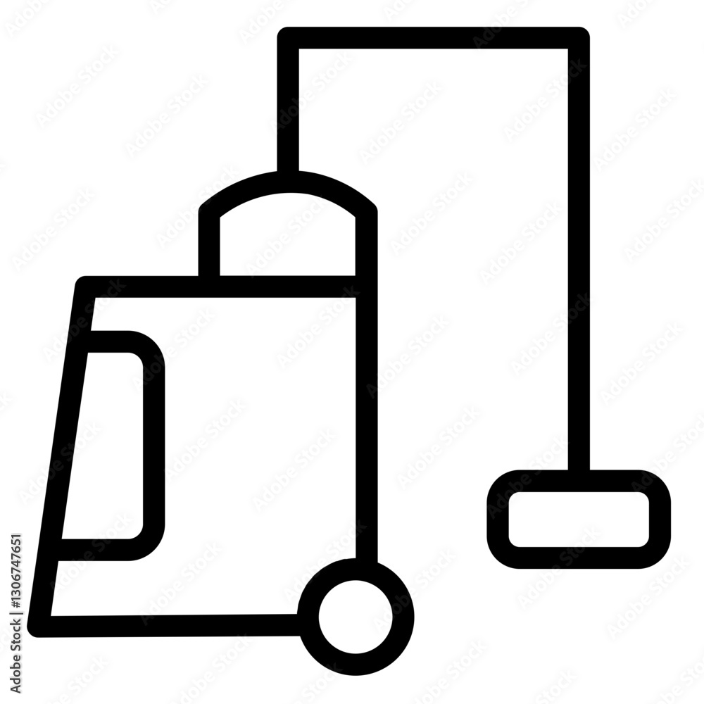 Fototapeta premium Washing Vacuum Cleaner Line Icon
