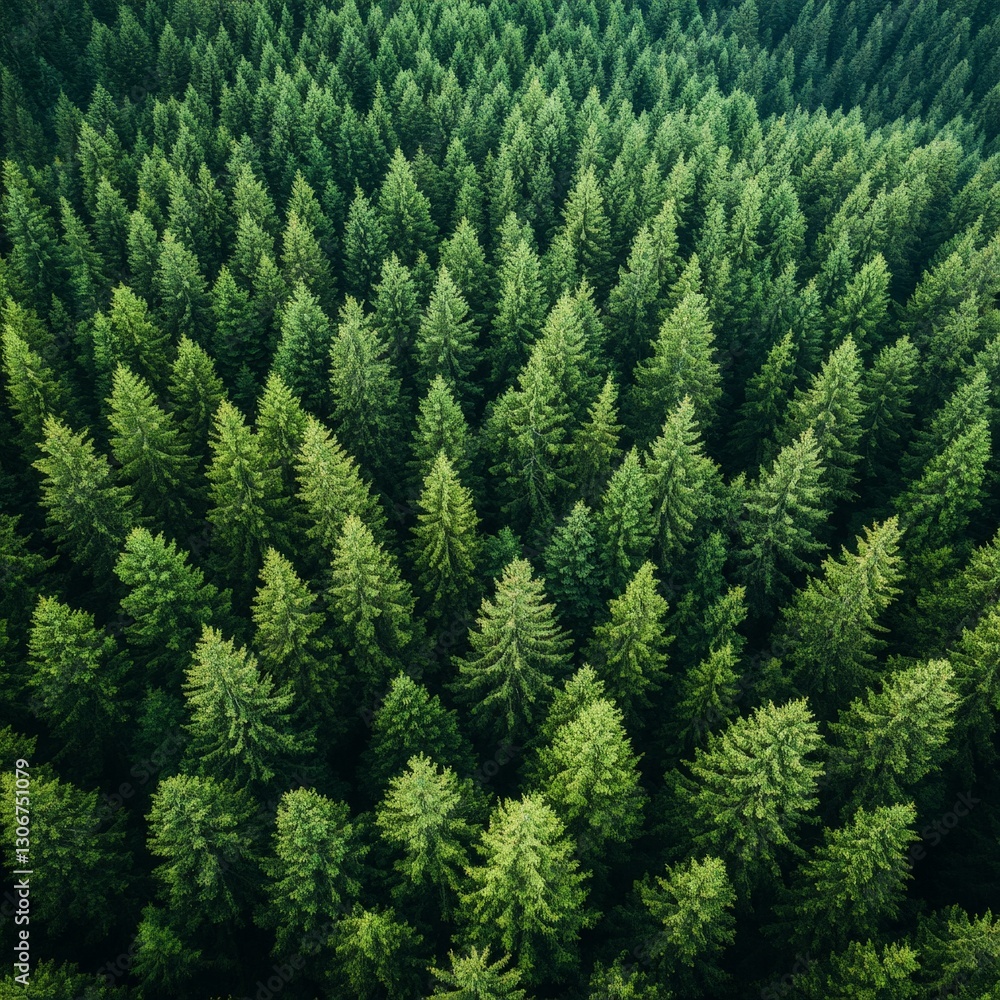 Obraz premium Pine Forest Pathway Walking Through a Serene Green Wonderland