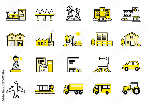 スマートシティアイコン06　Smart city icons