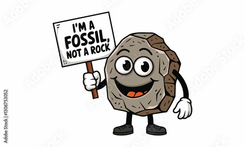 Fossil Fools Day Typography Vector Design with Dinosaur & Fossil Elements, Solid Colors, Humorous T-shirt & Social Media Designs, No Gradients, Vector Illustration.Print ready eps