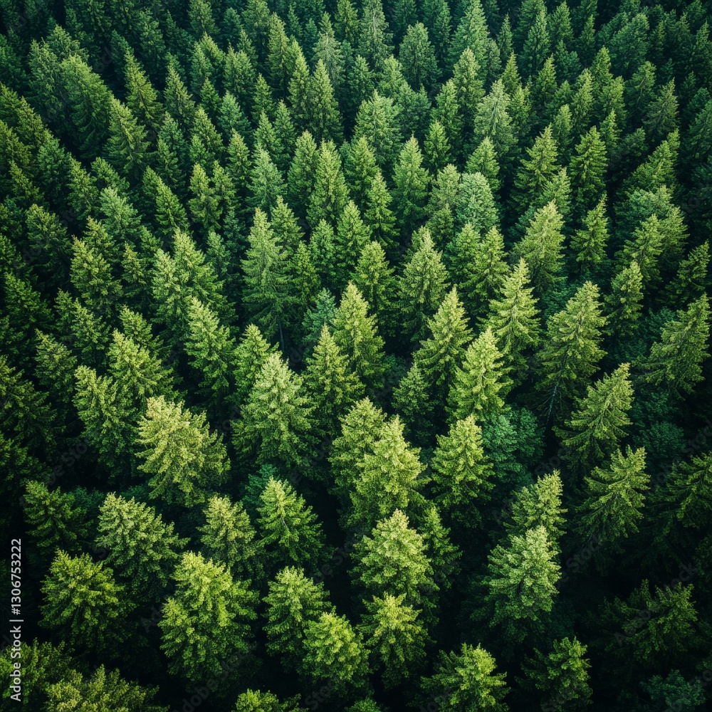 Fototapeta premium Pine Forest Pathway Walking Through a Serene Green Wonderland