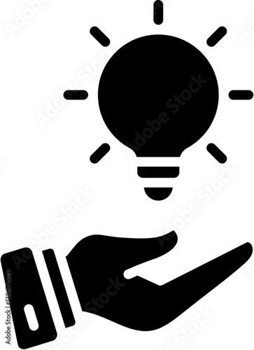 Solution Icon in Glyph Style. Simple Vector Design. Simple Vector Glyph Icon