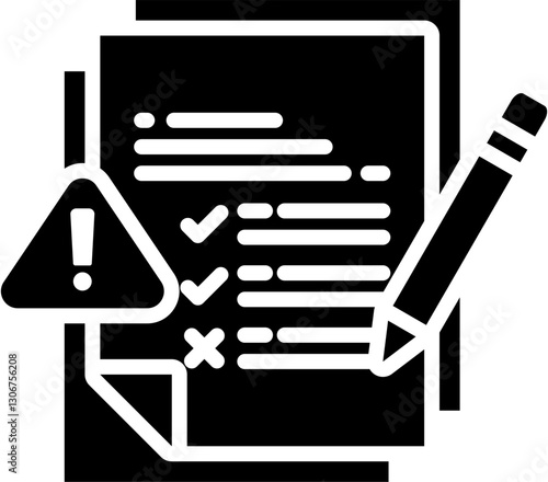 Evaluation Icon in Glyph Style. Simple Vector Design. Simple Vector Glyph Icon