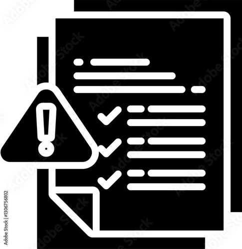Risk Criteria Icon in Glyph Style. Simple Vector Design. Simple Vector Glyph Icon
