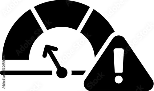 Risk Indicator Icon in Glyph Style. Simple Vector Design. Simple Vector Glyph Icon