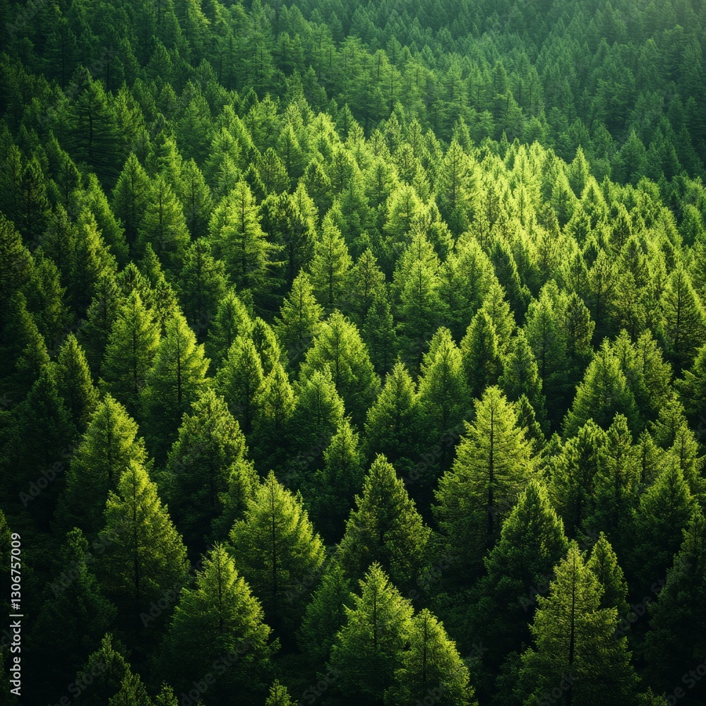 Fototapeta premium Pine Forest Pathway Walking Through a Serene Green Wonderland