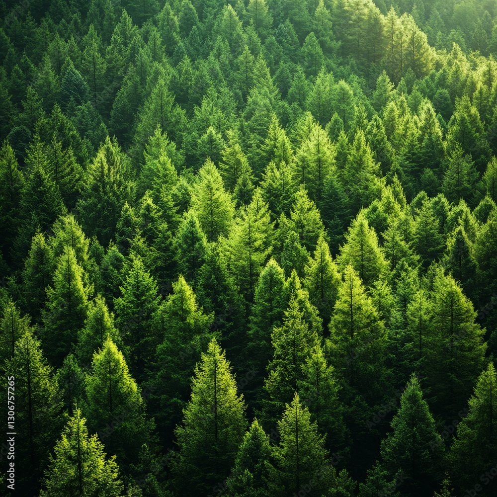 Fototapeta premium Pine Forest Pathway Walking Through a Serene Green Wonderland