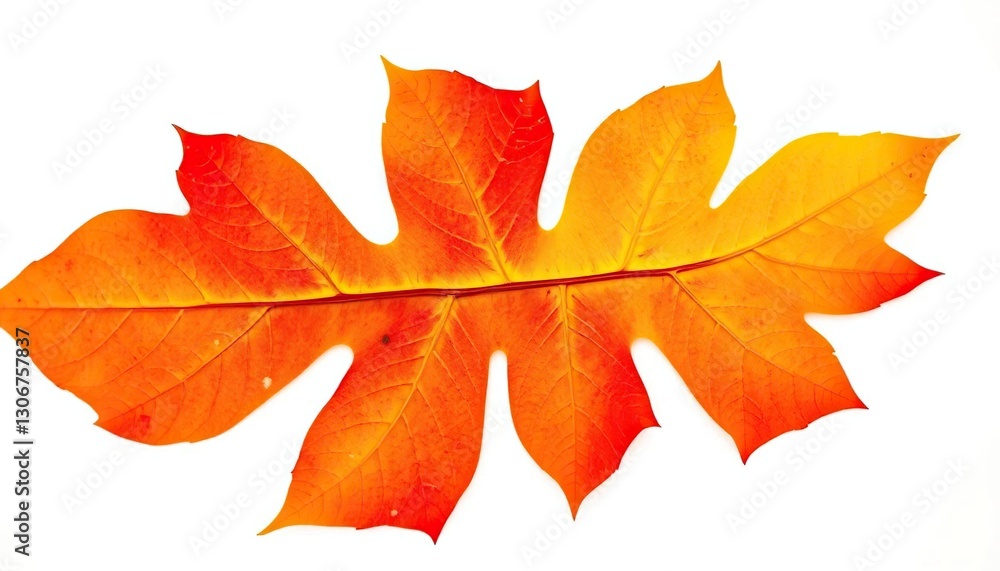 Single autumn leaf isolated on white background, november, simple Single autumn leaf isolated on white background, november, simple