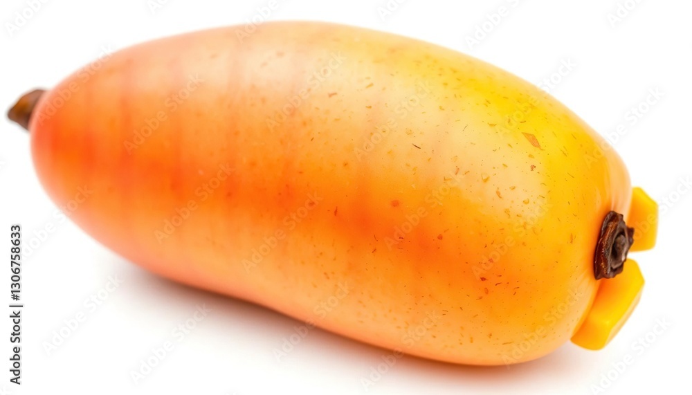 Single ripe mango isolated on white background, texture, delicious Single ripe mango isolated on white background, texture, delicious