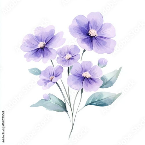 Fototapeta Naklejka Na Ścianę i Meble -  Aesthetic spring flower flowers art illustration.