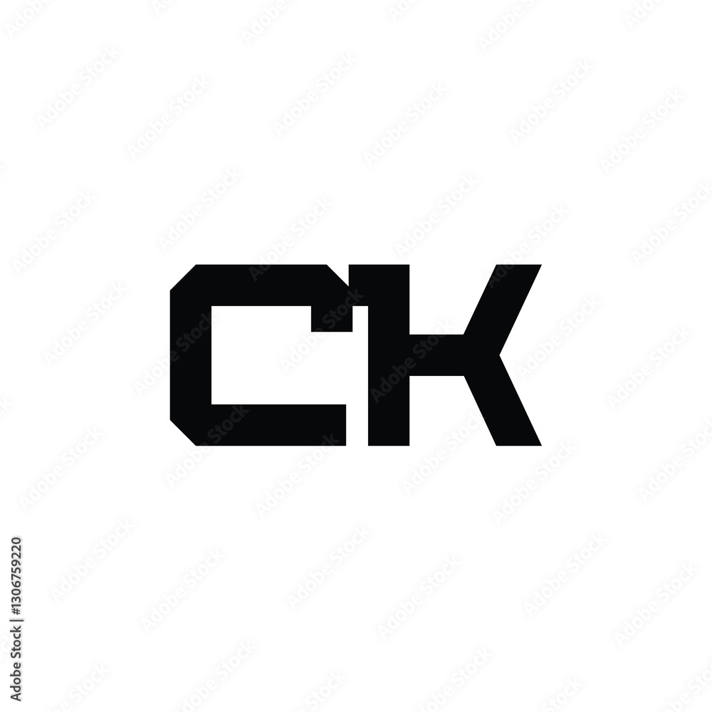 CK monogram logo design letter text name symbol monochrome logotype alphabet character simple logo