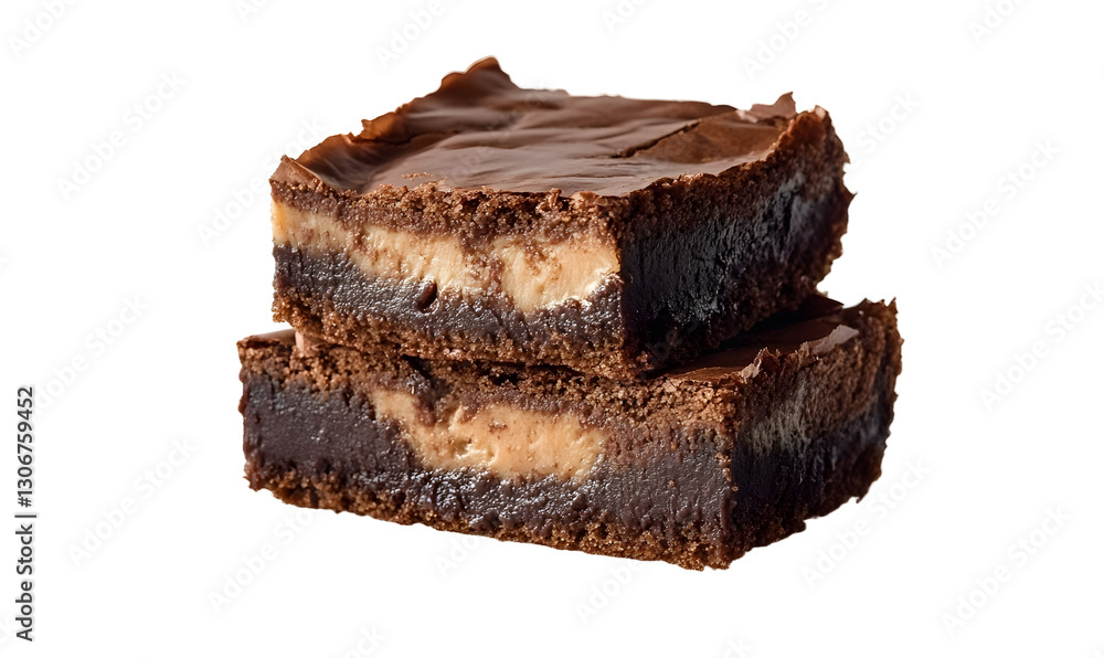 Brownie isolated on transparent or white background, png Brownie isolated on transparent or white background, png