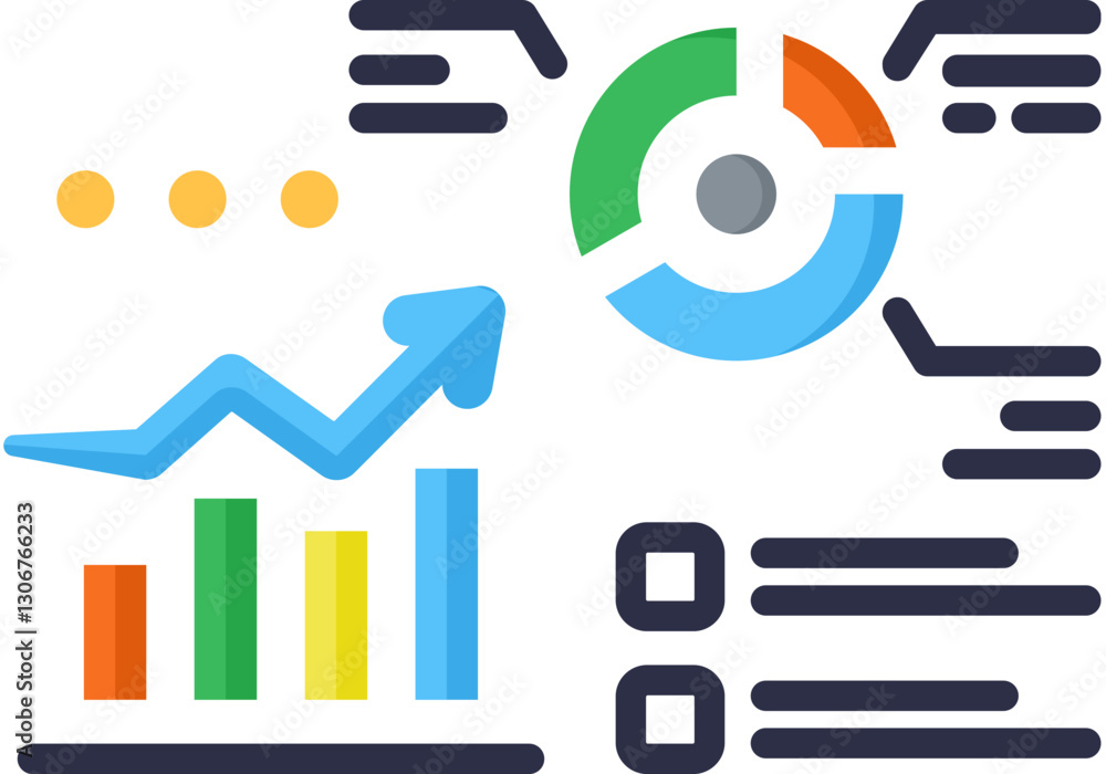 Data Analysis Icon in Flat Color Style. Simple Vector Design. Simple Vector Flat Icon Data Analysis Icon in Flat Color Style. Simple Vector Design. Simple Vector Flat Icon