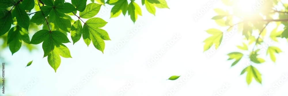 Foliage branches isolated on white background, foliage, green, nature Foliage branches isolated on white background, foliage, green, nature