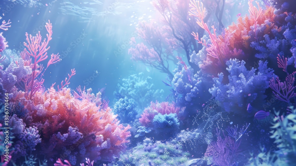 Fototapeta premium Vibrant Underwater Coral Reef Paradise