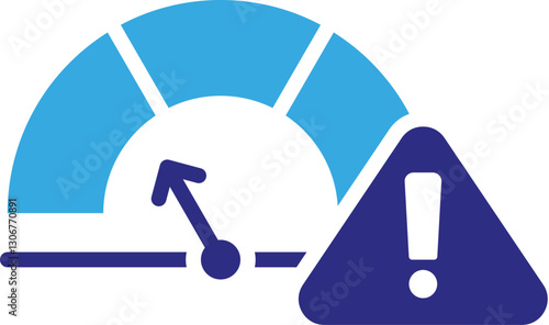 Risk Indicator Icon in Glyph Dual Color Style. Simple Vector Design. Simple Vector Glyph Icon