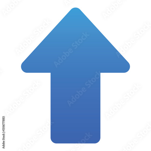 Gradient color icon, illustration for Arrow, direction, upload.