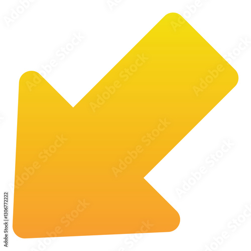 Gradient color icon, illustration for Arrow, direction, upload.