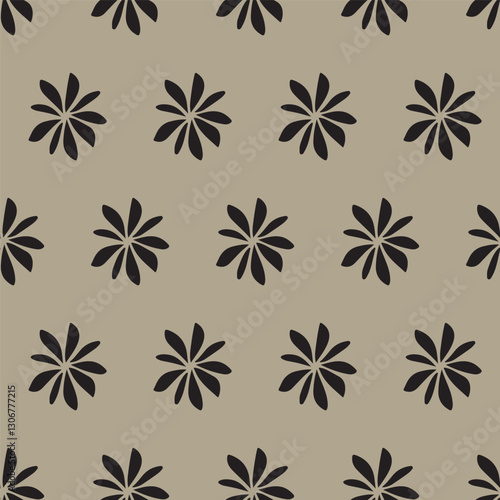 Seamless pattern with floral motif. Spirituality mood. 