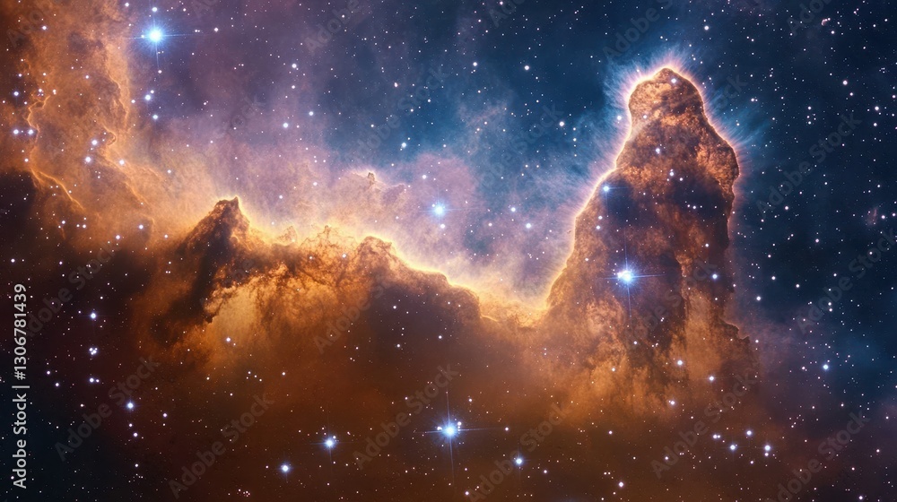 Fototapeta premium Cosmic Nebula Stellar clouds, star birth, space exploration