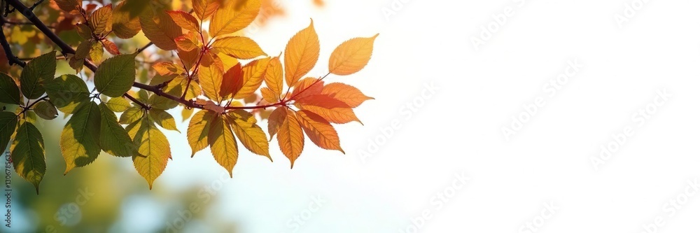 Foliage branches with subtle color variations against a crisp white background, tree, nature, foliage Foliage branches with subtle color variations against a crisp white background, tree, nature, foliage
