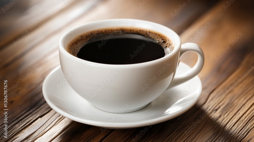 Close up photo. cup of coffee on wooden table Close up photo. cup of coffee on wooden table