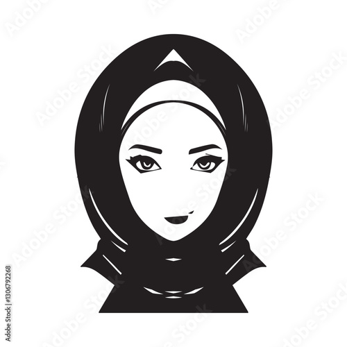 hijab woman logo islamic arbi