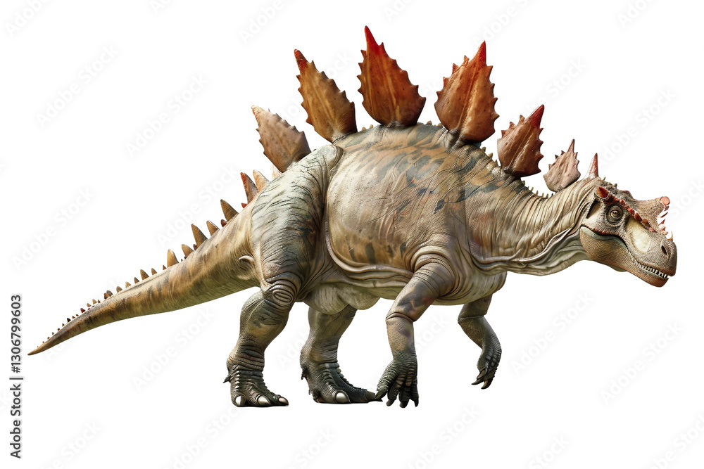 Realistic Stegosaurus Dinosaur Isolated on Transparent Background Realistic Stegosaurus Dinosaur Isolated on Transparent Background
