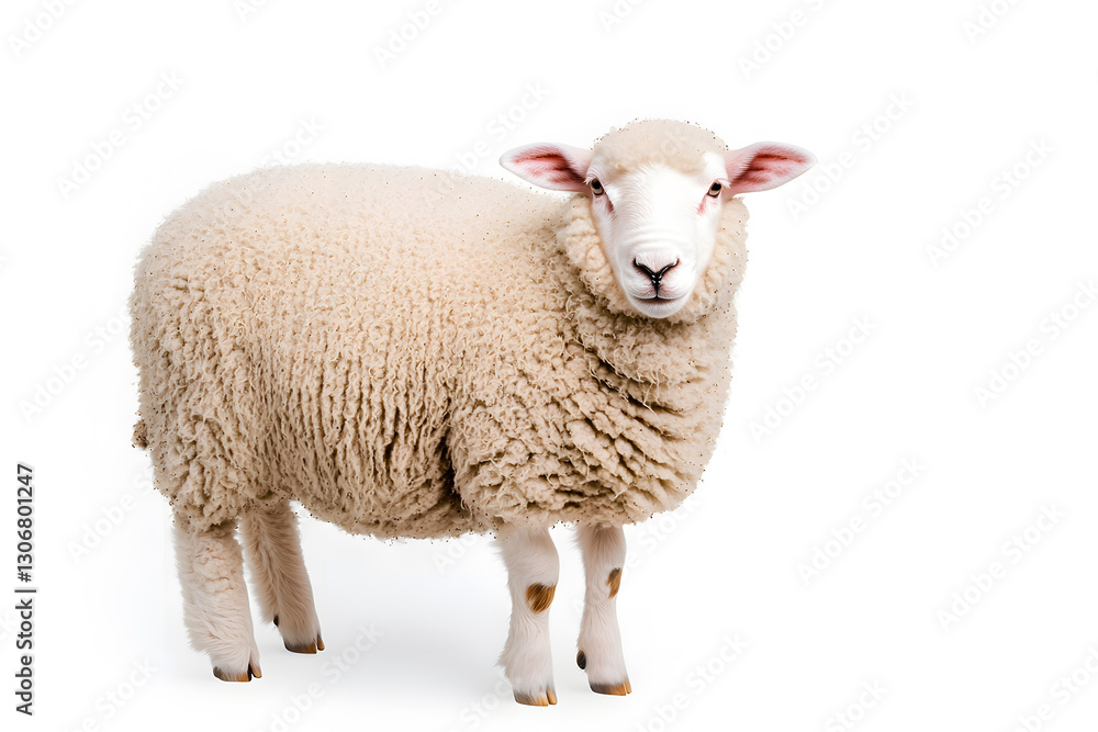 Fototapeta premium Sheep isolated on white background