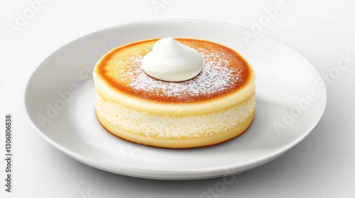 Elegant dessert beautifully arranged on a white plate ready to tempt the taste buds