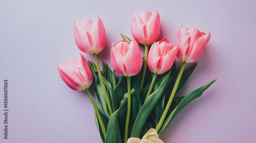 Fototapeta premium tulip, flower, spring, pink, bouquet, tulips, isolated, nature, flowers, blossom, beauty, bunch, floral, white, bloom, easter, red, flora, plant, petal, leaf, beautiful, purple, garden, gift