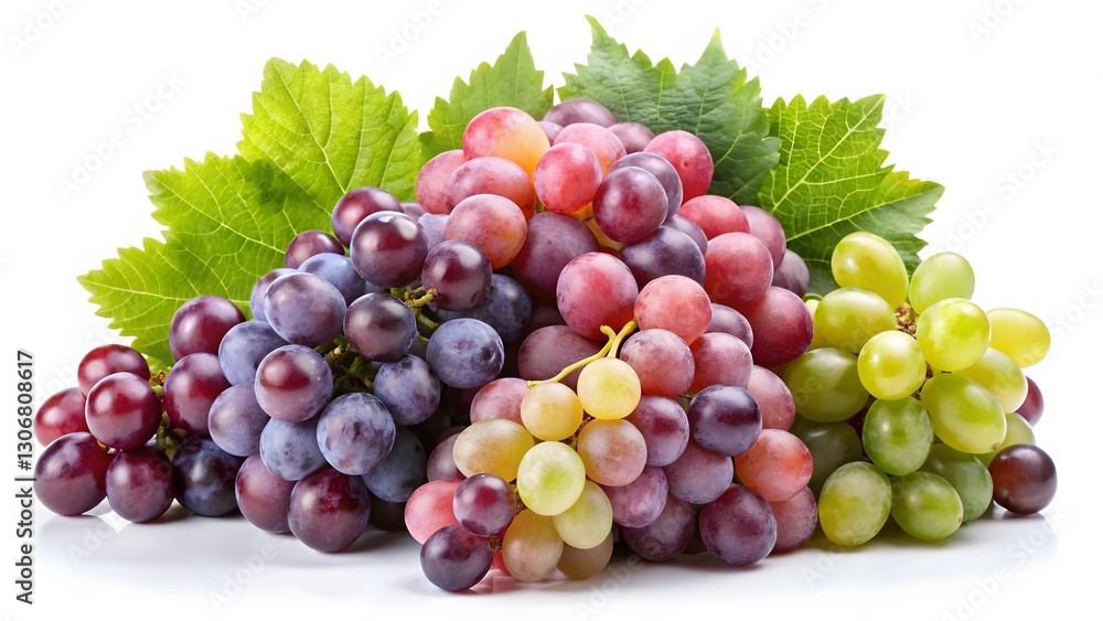 Assorted Grapes with Leaves Assorted Grapes with Leaves